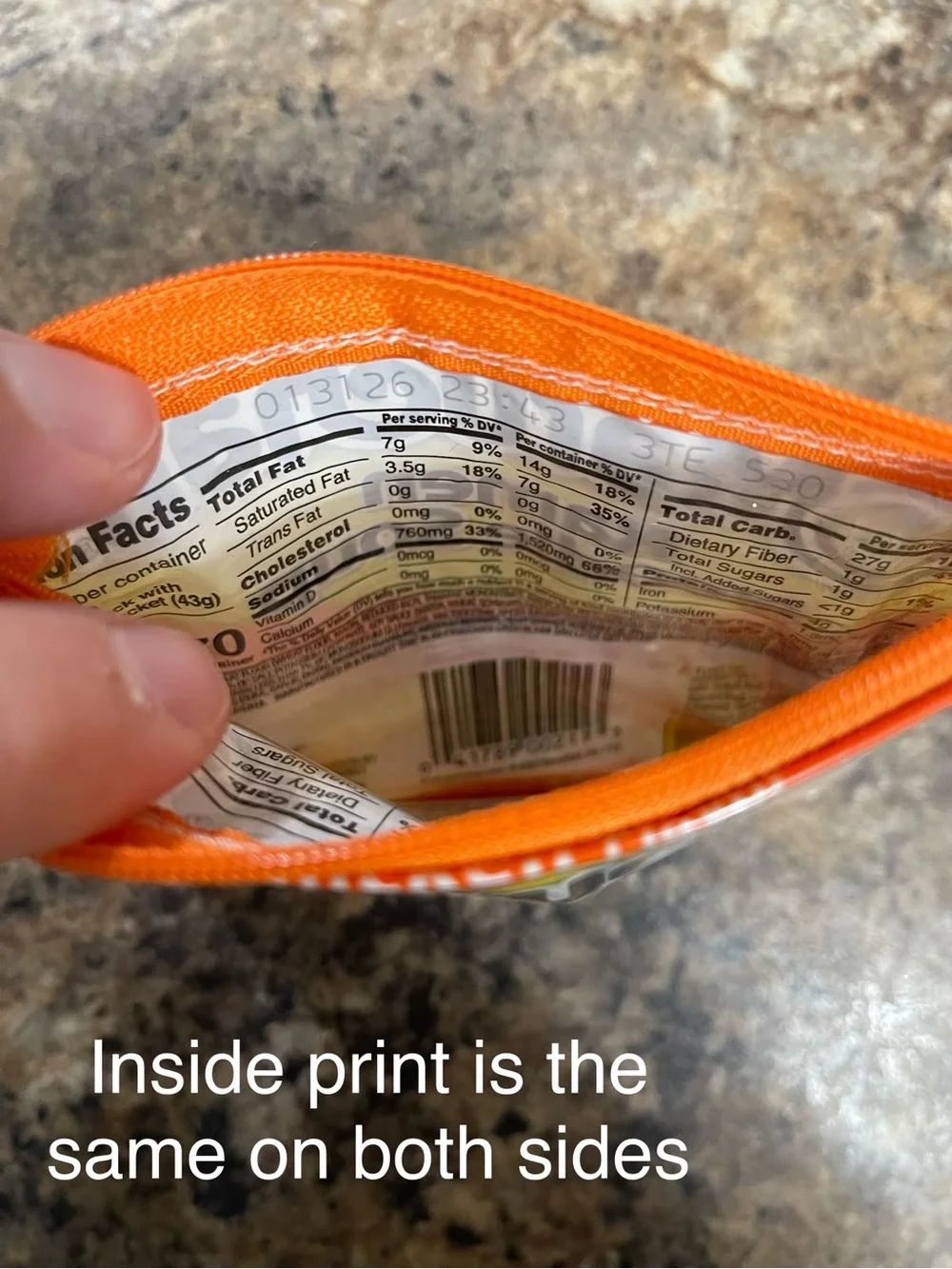 Kids Pouch — Orange & Yellow Ramen Design